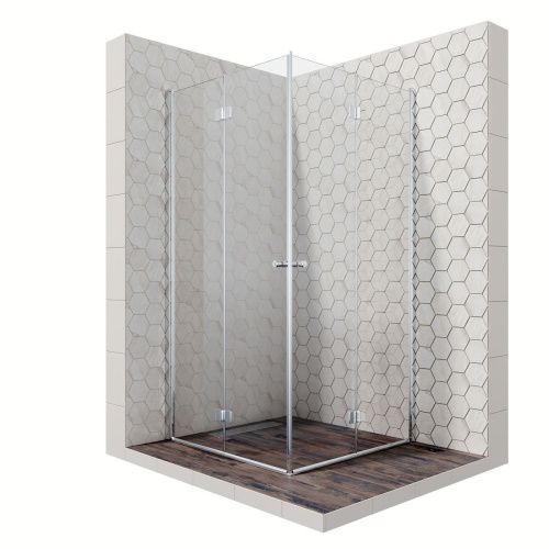 Душевой уголок Ambassador Diamond 12011109 90х90 стекло прозрачное профиль хром без поддона - фото 2