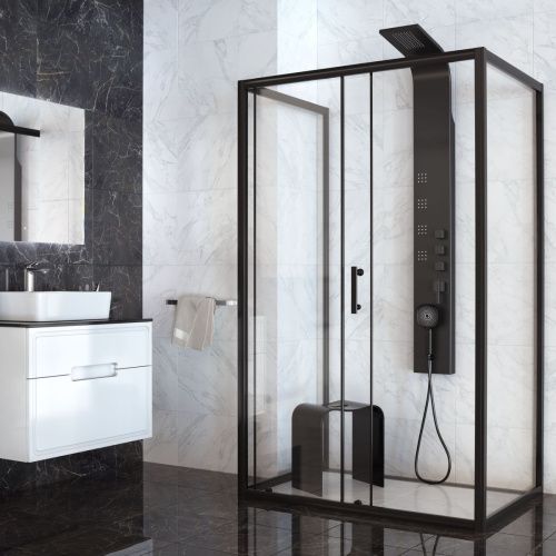 Душевая панель Taliente TA-G-A01Bb настенная цвет черный - фото 2