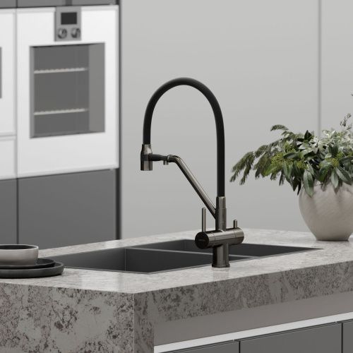 Смеситель для кухни Sancos Dora SC4003GG на мойку вороненая сталь - фото 2