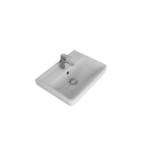 Раковина керамическая Dreja Mini 641785 60х40 подвесная цвет белый 1 отверстие под смеситель - фото 5