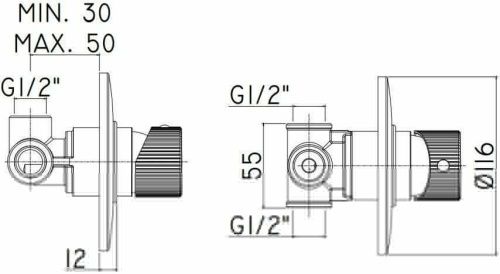 Смеситель для душа Paffoni Jo JO011CR встраиваемый в стену хром - фото 2