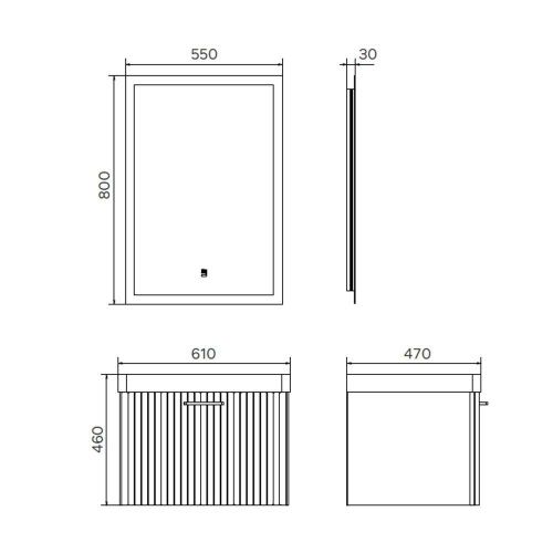 Тумба с раковиной Comforty Ангара 00-00021034CF 60х50 подвесная цвет бежевый - фото 2
