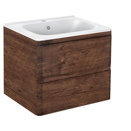 Тумба под раковину Vincea Vico VMC-2V600RW 60х50 подвесная цвет коричневый - фото 5