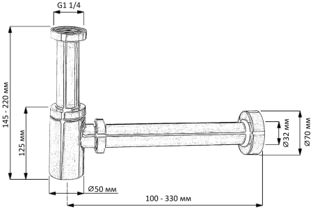 Сифон для раковины Creavit SF198S