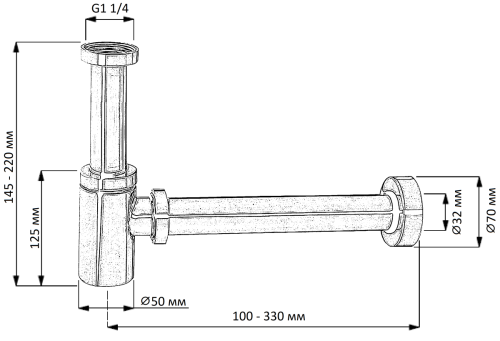 Сифон для раковины Creavit SF198 хром - фото 2