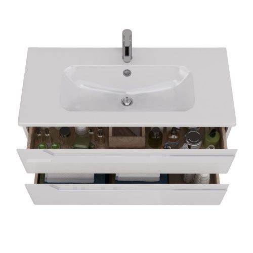 Тумба под раковину LeMark Miano LM06M100T 100х40 подвесная цвет белый - фото 3