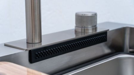 Кухонная мойка Melana ProfLine D6846H+6 сатин 70х45 цвет серый поверхность матовая