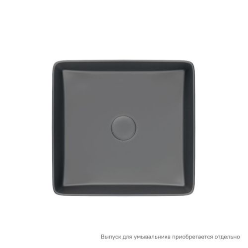 Раковина керамическая Iddis Slide SLIGM01i27 40х40 накладная цвет серый без отверстий под смеситель - фото 3