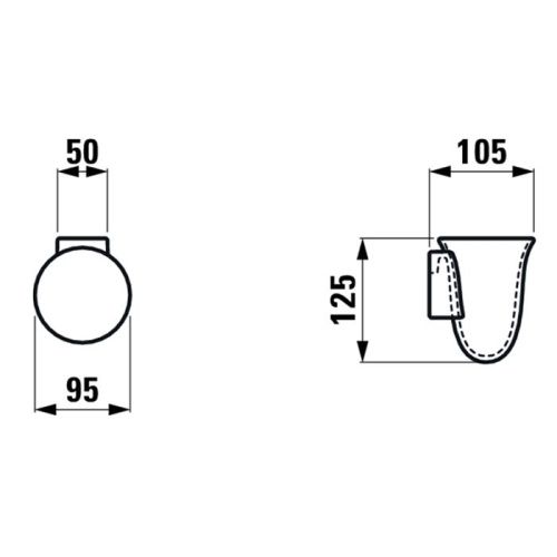 Стакан Laufen New Classic 8.7385.4.000.000.1 - фото 2