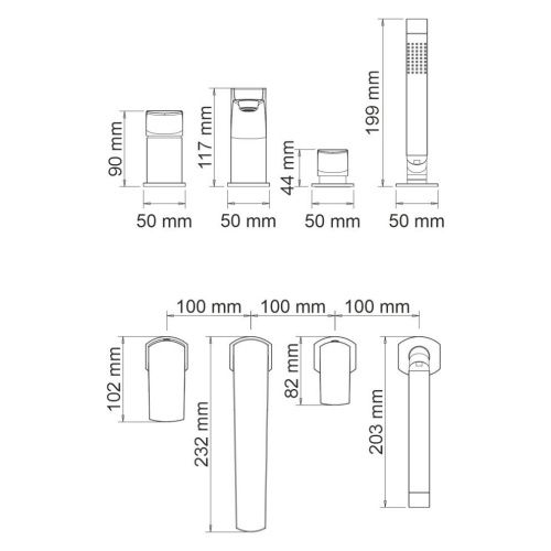 Смеситель Wasserkraft Salm 2700 2755 на борт ванны хром - фото 4