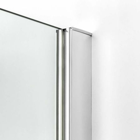 Душевой уголок New Trendy NEW RENOMA Chrome D-0112A/D-0085B 100х80 стекло прозрачное профиль хром без поддона