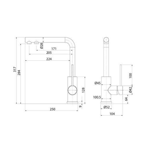 Смеситель для кухни IDDIS Rule RULSTLFi05 на мойку сталь - фото 3