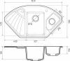 Кухонная мойка Granfest Corner C-1040E графит 105х55 цвет серый поверхность матовая
