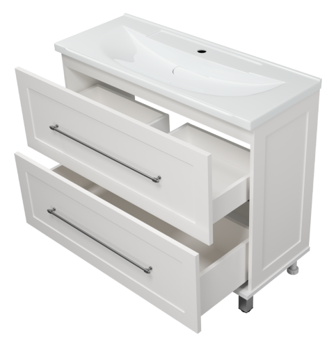 Тумба под раковину Misty Марта П-Мрт07100-011Пр 100х40 напольная цвет белый - фото 4