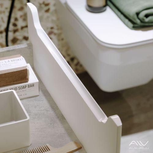 Тумба с раковиной Alavann Lana ALV0978000 70х50 напольная цвет белый - фото 4