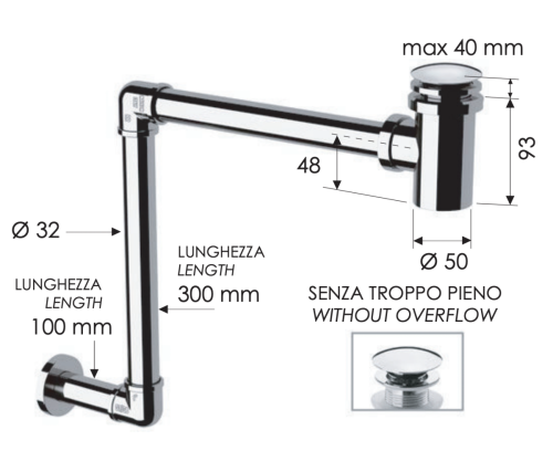 Сифон для раковины Remer 984 хром - фото 2