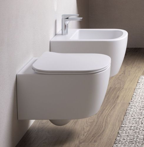 Унитаз подвесной Hidra Faster FAWR30SET/006 цвет белый с сиденьем микролифт смыв торнадо - фото 3