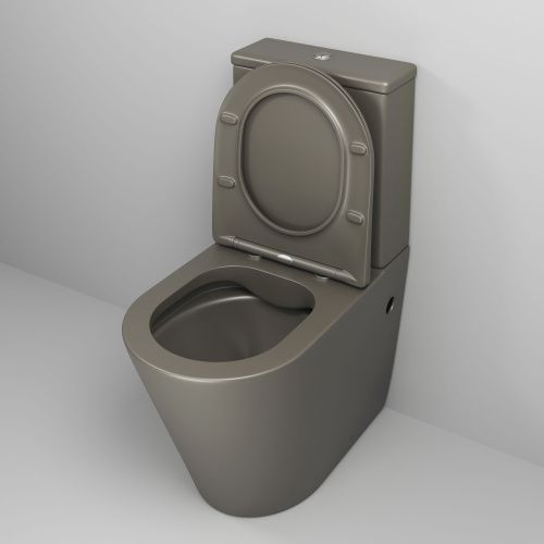 Унитаз напольный с бачком Grossman Color GR-4480GSMS зеленый с сиденьем безободковый каскадный смыв - фото 4