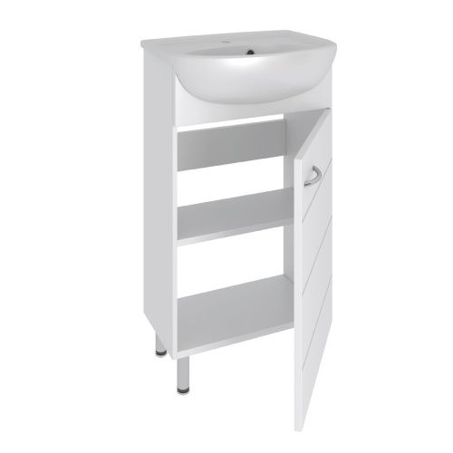 Тумба под раковину Runo КИПАРИС 00000000880 40х30 напольная цвет белый - фото 2