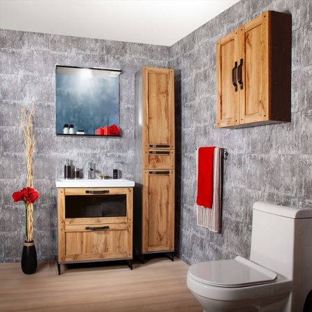 Зеркало с подсветкой Бриклаер Лофт 4627125413339 60х70 подвесное