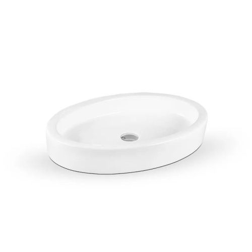 Раковина из сантехнического фарфора Cerutti SPA CR7045 60х40 накладная цвет белый без отверстий под смеситель - фото 3