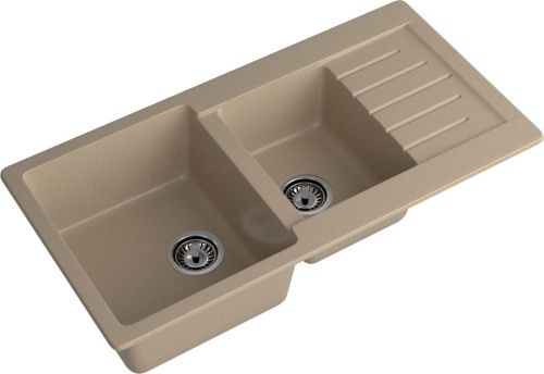 Кухонная мойка Granfest Practik P-980KL песочный 100х50 цвет бежевый поверхность матовая - фото 2