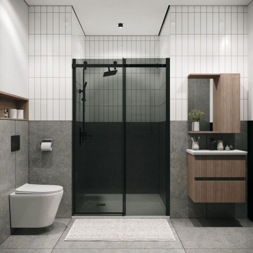 Душевая дверь Grossman Classic 100.K33.04.120.21.10 120х195 стекло тонированное профиль черный - фото 4