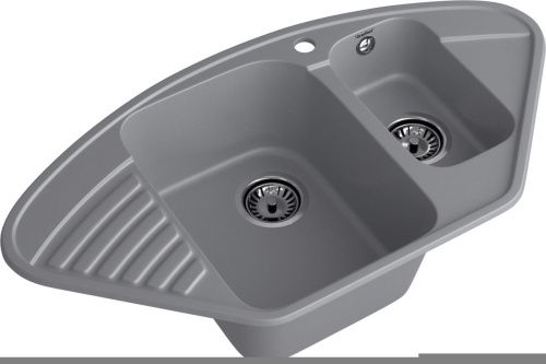 Кухонная мойка Granfest Quarz 14 темно-серый 95х50 цвет серый поверхность матовая - фото 2