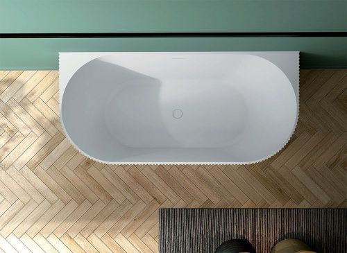 Ванна акриловая Abber AB9330-1.7 170х80 пристенная овальная с каркасом - фото 3