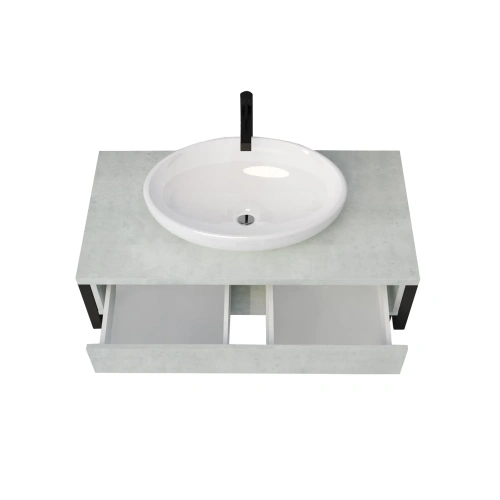 Тумба под раковину 1MarKa Grunge Loft У85852 90х50 подвесная цвет серый - фото 2