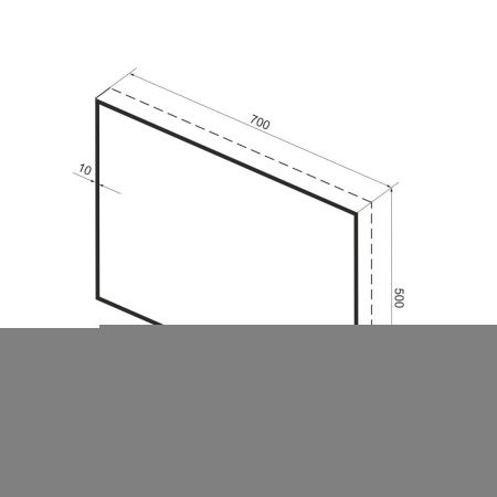 Зеркало с подсветкой Wellsee 7 Rays' Spectrum 172200870 70х50 подвесное