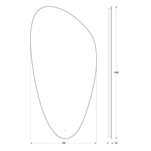 Зеркало с подсветкой Evoform Ledshine BY 2794 70х140 подвесное - фото 2