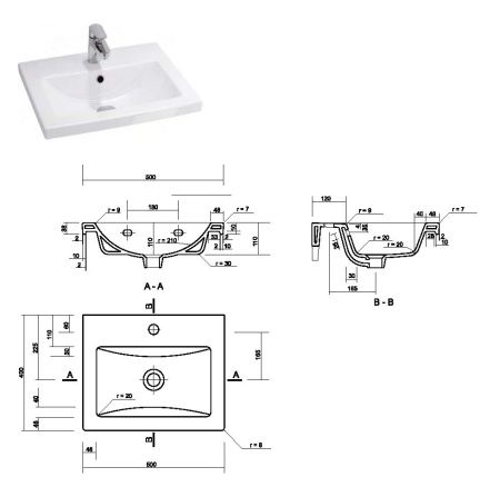 Тумба под раковину Corozo Техас SD-00000994 50х40 напольная цвет белый