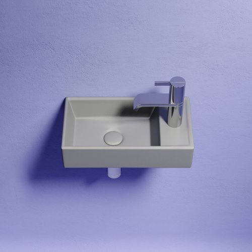 Раковина из сантехнического фарфора Ceramica Nova ELEMENT CN6051LMH 40х20 подвесная цвет черный 1 отверстие под смеситель - фото 4