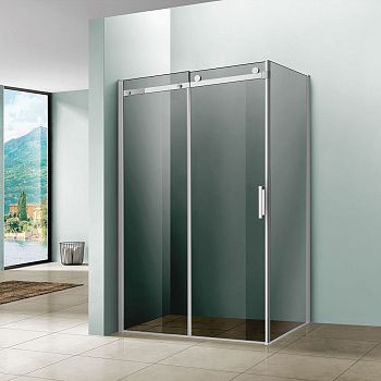 Душевой уголок Vincea Como VSR-1C9012CG 120х90 стекло тонированное профиль хром без поддона