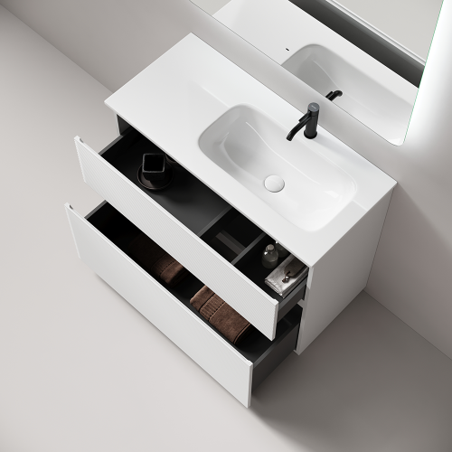 Тумба под раковину Sancos FOLK Floor FL100FRW 100х40 напольная цвет белый - фото 4