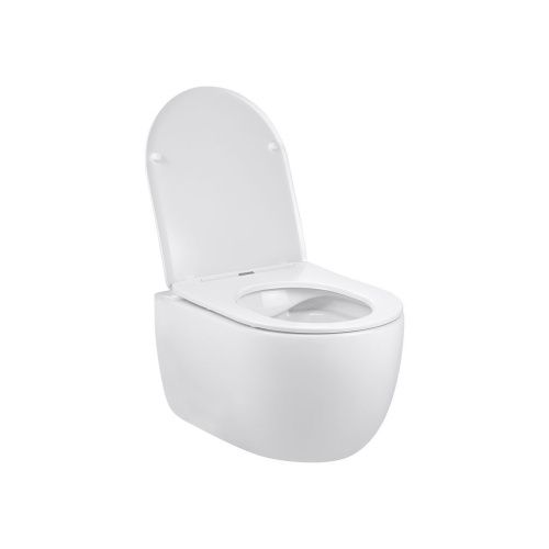 Унитаз подвесной Vincea Evo VT1-34S белый с сиденьем микролифт безободковый душевой смыв - фото 5