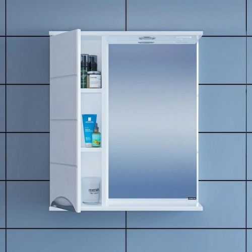 Зеркало-шкаф СанТа Родос 106015 60х70 подвесной цвет белый - фото 2