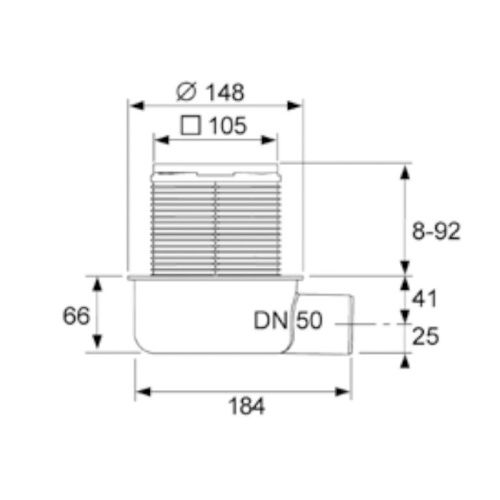 Душевой трап Tece 3601050 15х15 нержавеющая сталь - фото 2