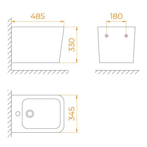 Биде подвесное RGW 65430281-01 цвет белый - фото 2