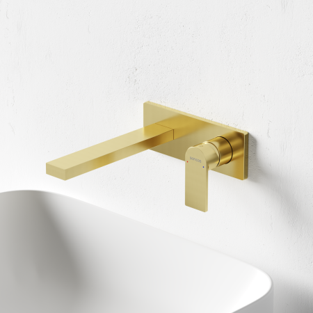 Смеситель для раковины Sancos Studio SC9017BG встраиваемый в стену золото