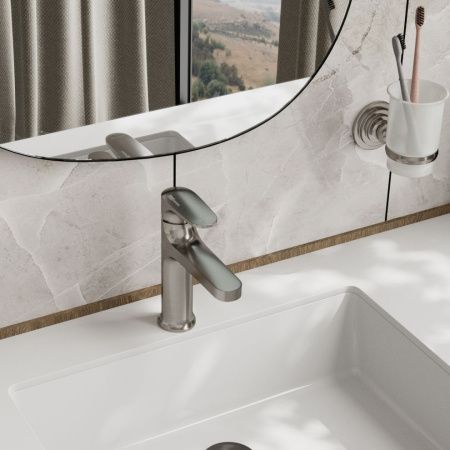 Смеситель Wasserkraft Spree 1400 1403 на раковину никель