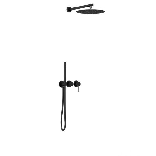 Душевая система Vincea VSFW-4G01MB встраиваемая в стену цвет черный с термостатом - фото 2