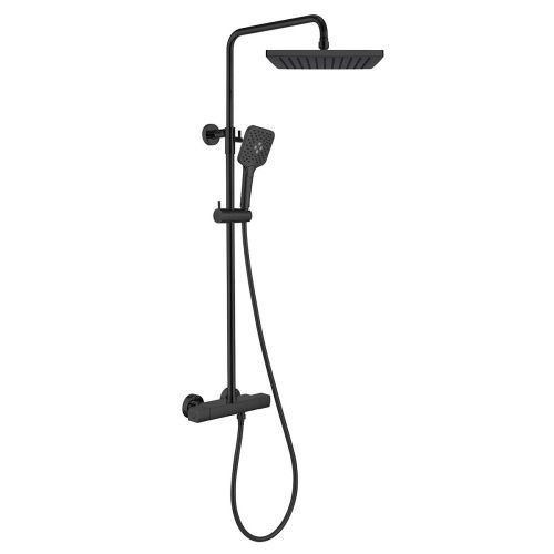 Душевая стойка Vincea Next VSFS-1N0TMB настенная цвет черный с термостатом - фото 2