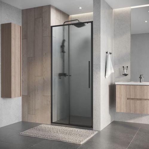 Душевая дверь Niagara Nova NG-34-L10CHGR 100х195 стекло шиншилла профиль графит - фото 3