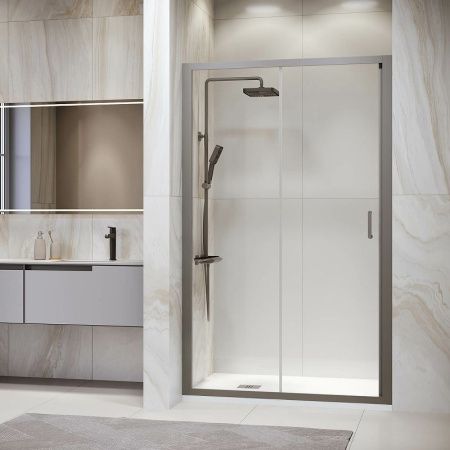 Душевая дверь RGW Passage 41081413-110 130х195 стекло прозрачное профиль сатин