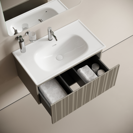 Тумба под раковину Sancos CODE CD80GP 80х50 подвесная цвет серый