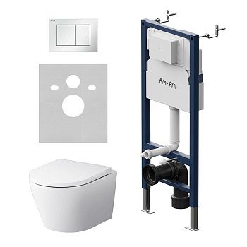 Комплект унитаз с инсталляцией с клавишей Am.Pm Sense IS90201.741701