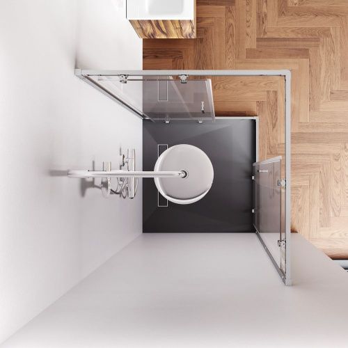 Душевой уголок Am.Pm Gem W90G-403-9090MT 90х90 стекло прозрачное профиль хром без поддона - фото 4