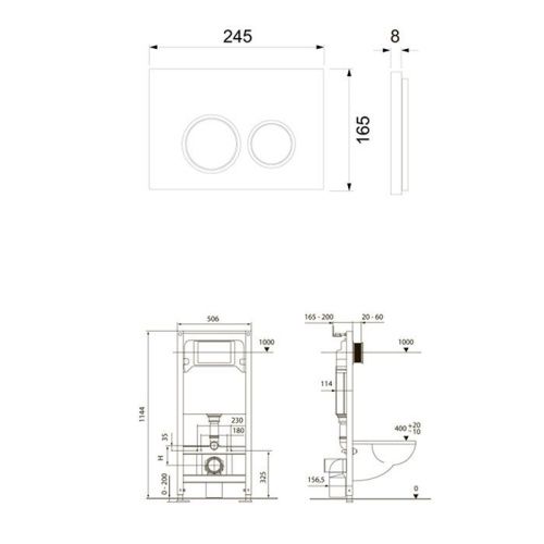 Комплект Клавиша смыва + инсталляция для унитаза Tece TECEspring S955104 - фото 2